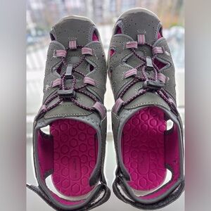Gray & Pink Women's Active Sandals